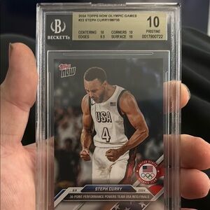 2024 Topps Now Olympic Games Steph Curry Card BGS 10 PRISTINE!!!